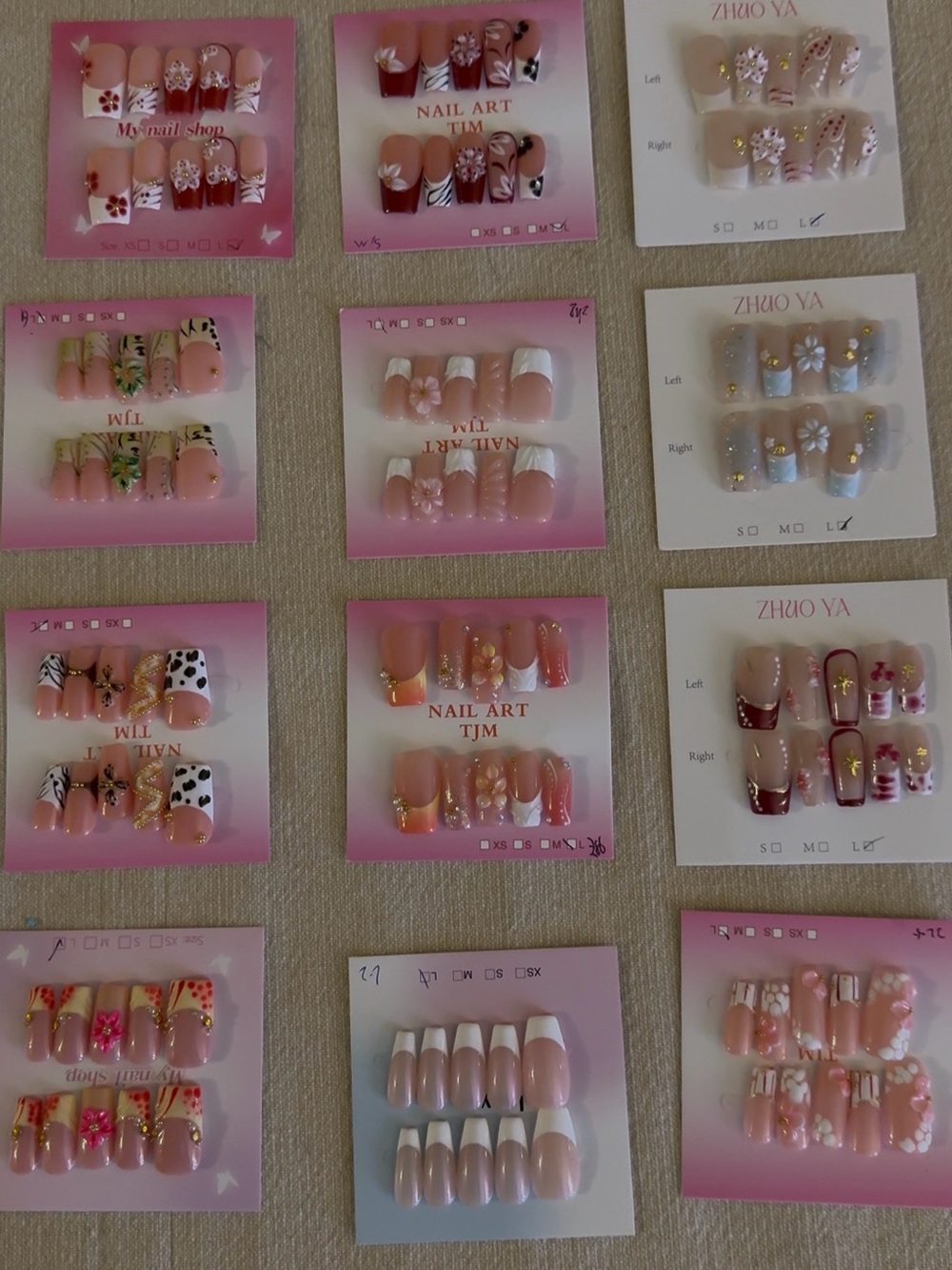Assorted Press-On Nail Set – Nude & Pink Nail Art